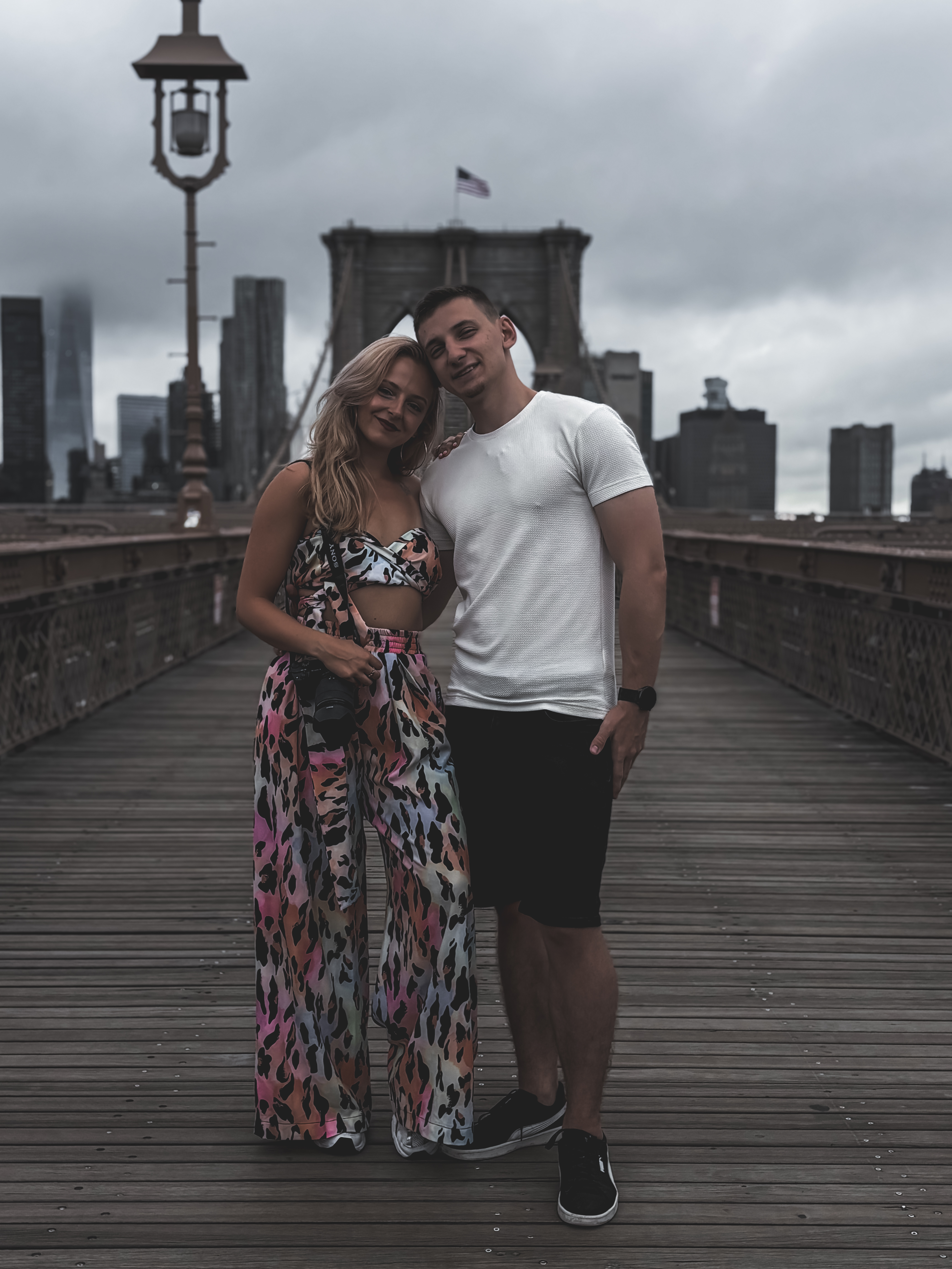 Christina and Martin on the Brooklyn Bridge